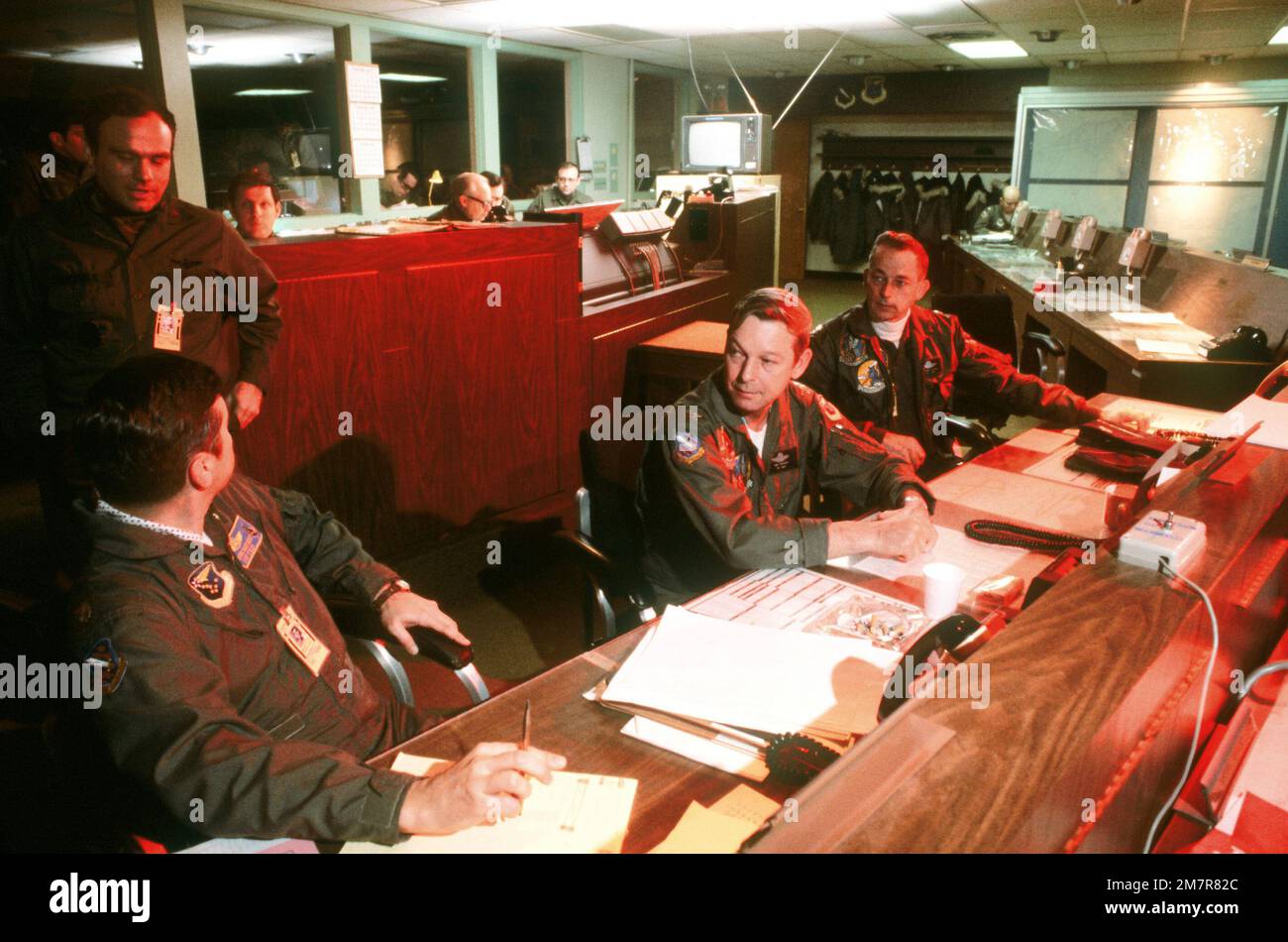 Working in the Elmendorf Operations Center during Exercise Brim Frost