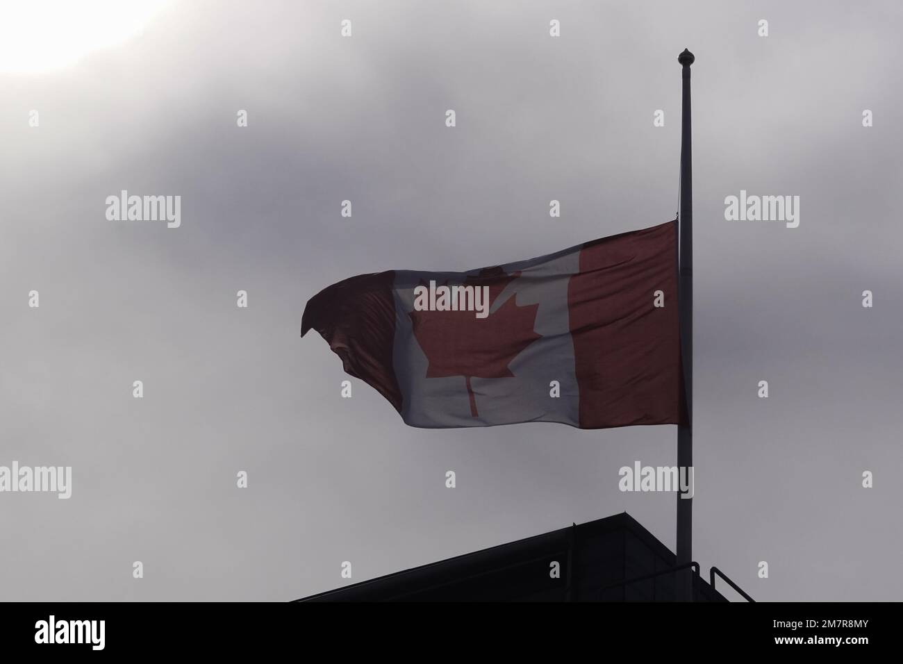 Canadian flag half mast hires stock photography and images Alamy