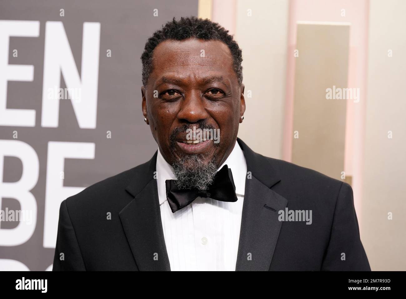 Edwin Lee Gibson arrives at the 80th annual Golden Globe Awards at the Beverly Hilton Hotel on Tuesday, Jan. 10, 2023, in Beverly Hills, Calif. (Photo by Jordan Strauss/Invision/AP) Stock Photo