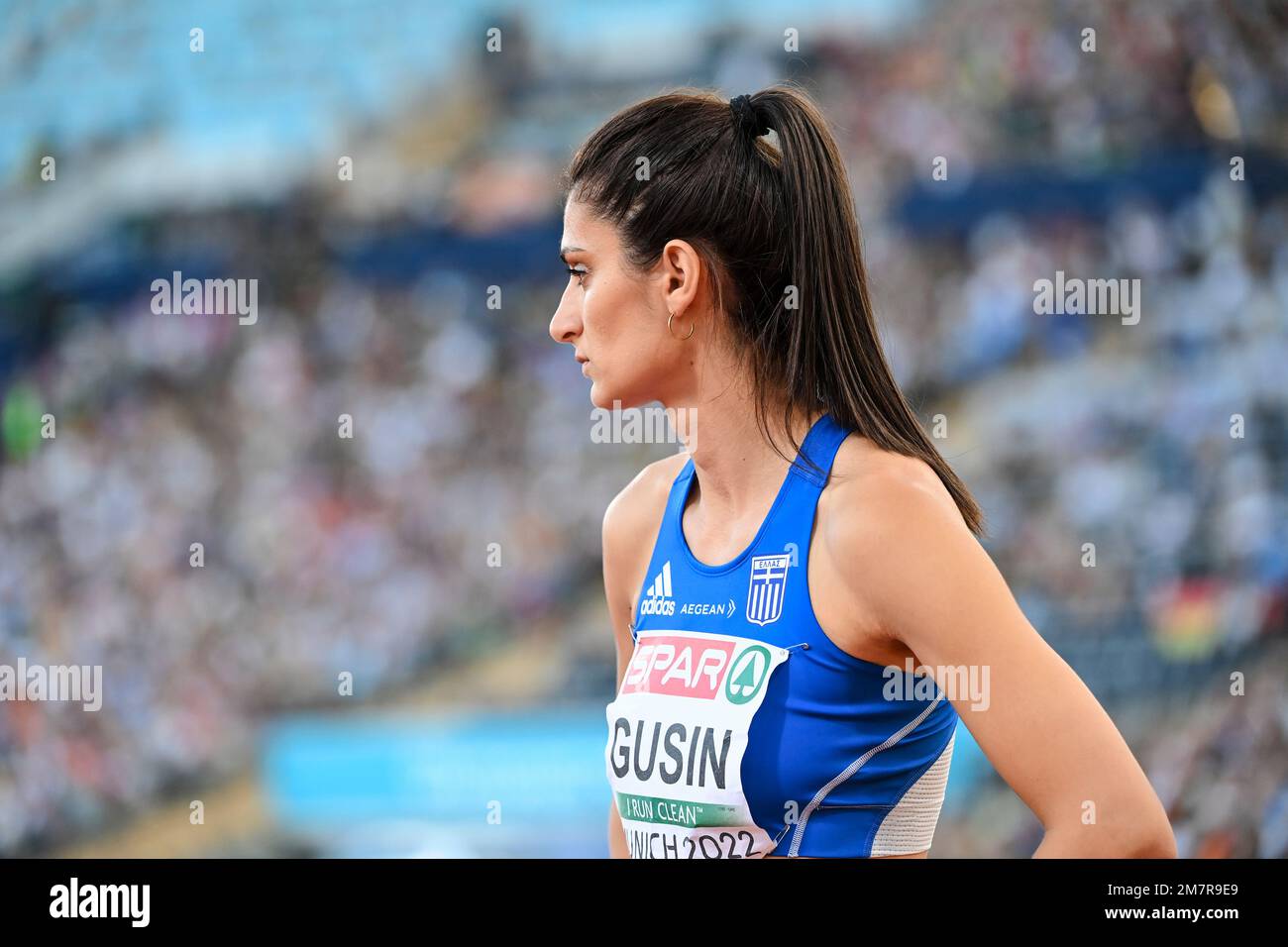 Tatiana Gusin (Greece). High Jump women. European Championships Munich