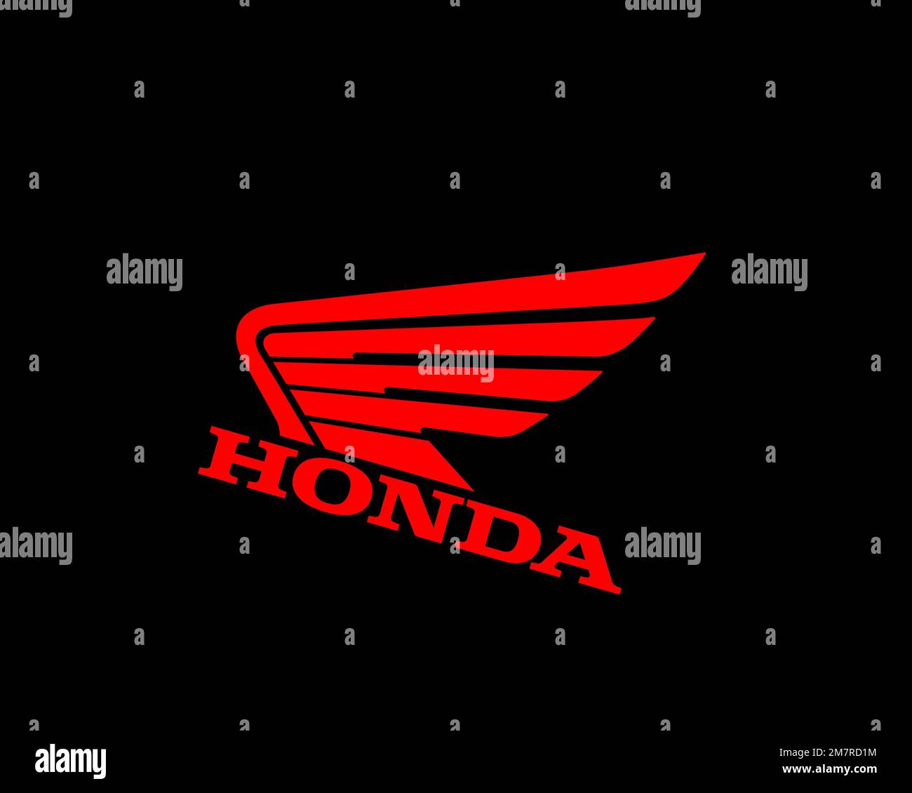 Honda Motorcycle and Scooter India, Rotated Logo, Black Background B