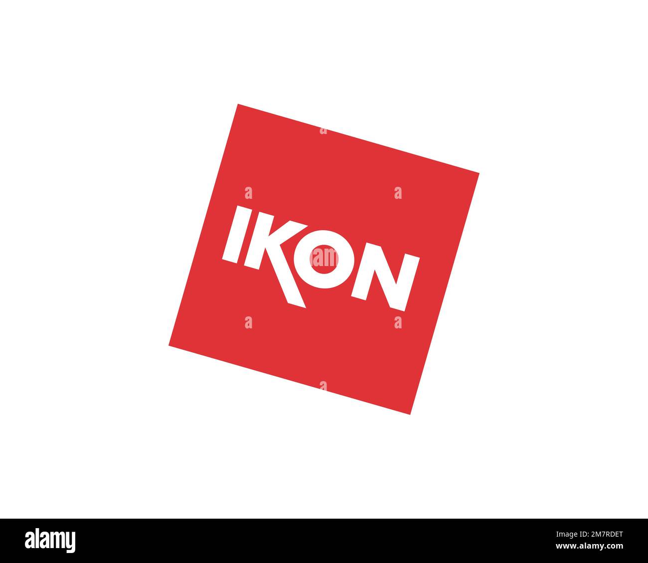 Ikon Office Solutions, rotated logo, white background B Stock Photo Alamy