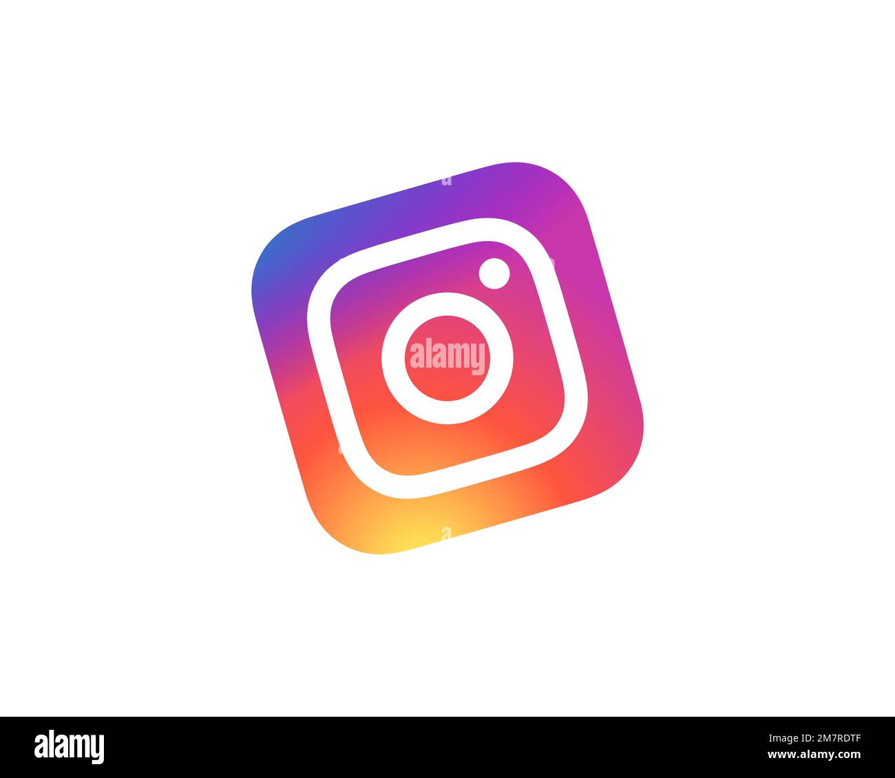 Instagram, Rotated Logo, White Background Stock Photo - Alamy