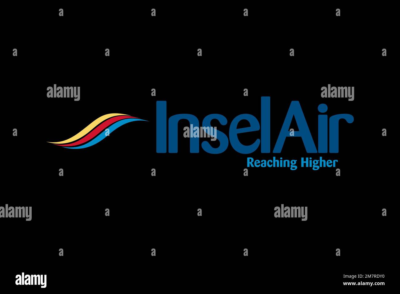 Island Air, Logo, Black background Stock Photo Alamy