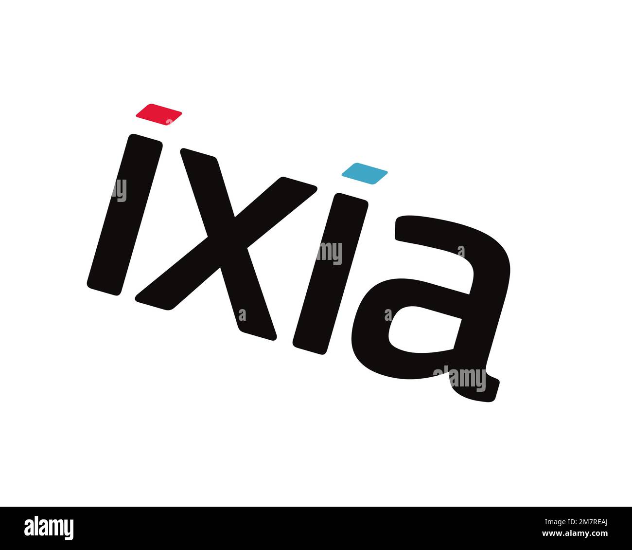 Ixia company, rotated logo, white background B Stock Photo
