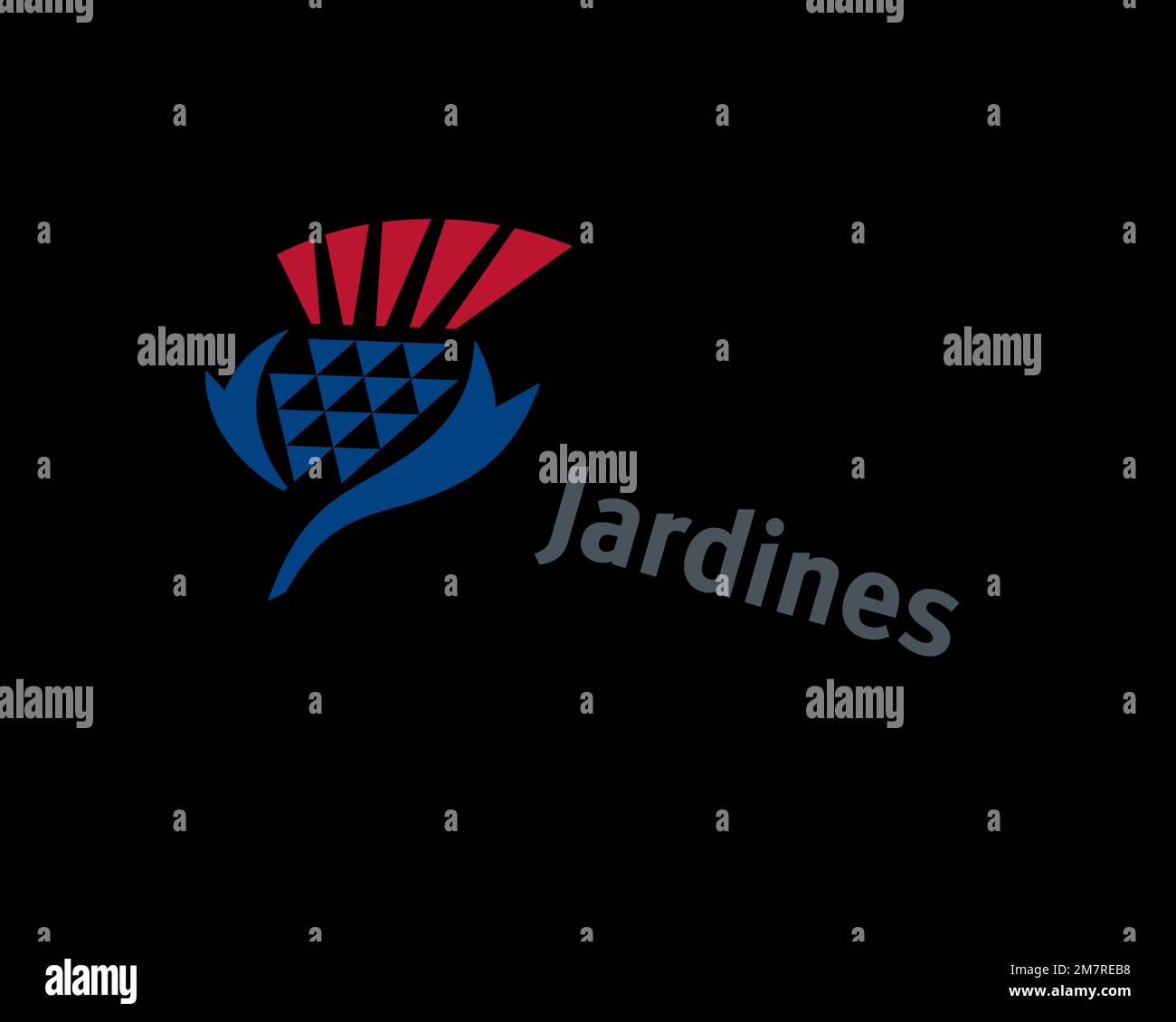 Jardine Matheson, Rotated Logo, Black Background B Stock Photo Alamy