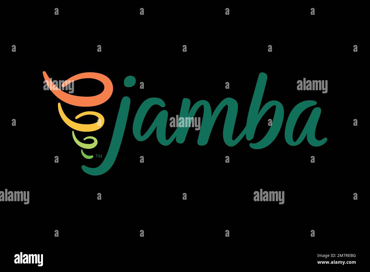 Jamba Juice, Logo, Black background Stock Photo Alamy