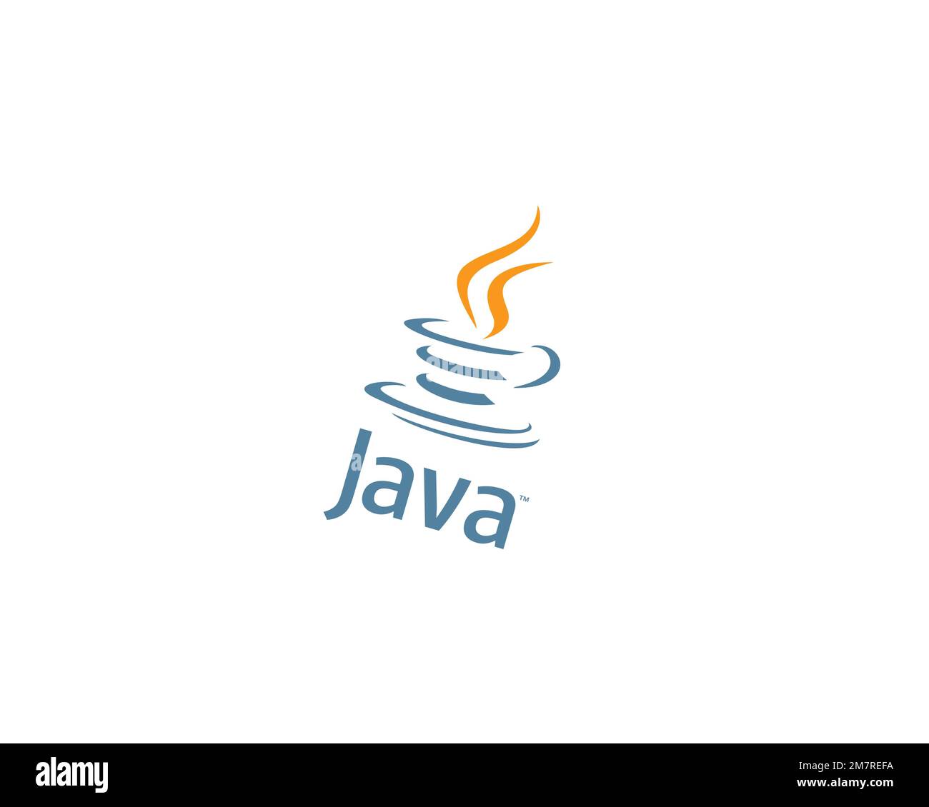 Java programming language, rotated logo, white background B Stock Photo ...