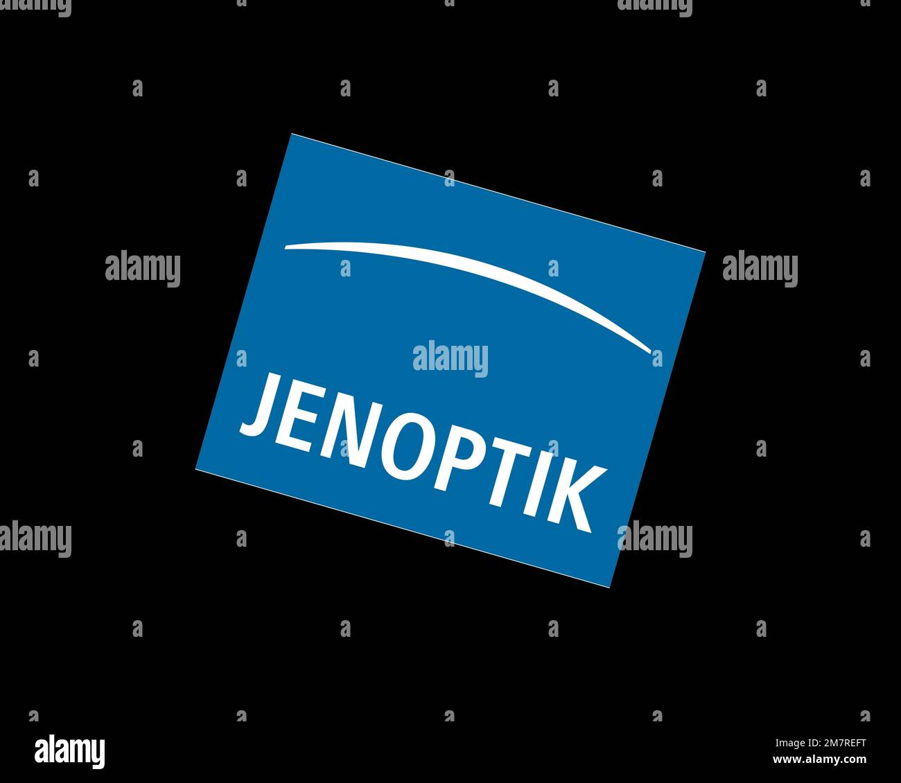 Jenoptik, rotated logo, black background B Stock Photo - Alamy
