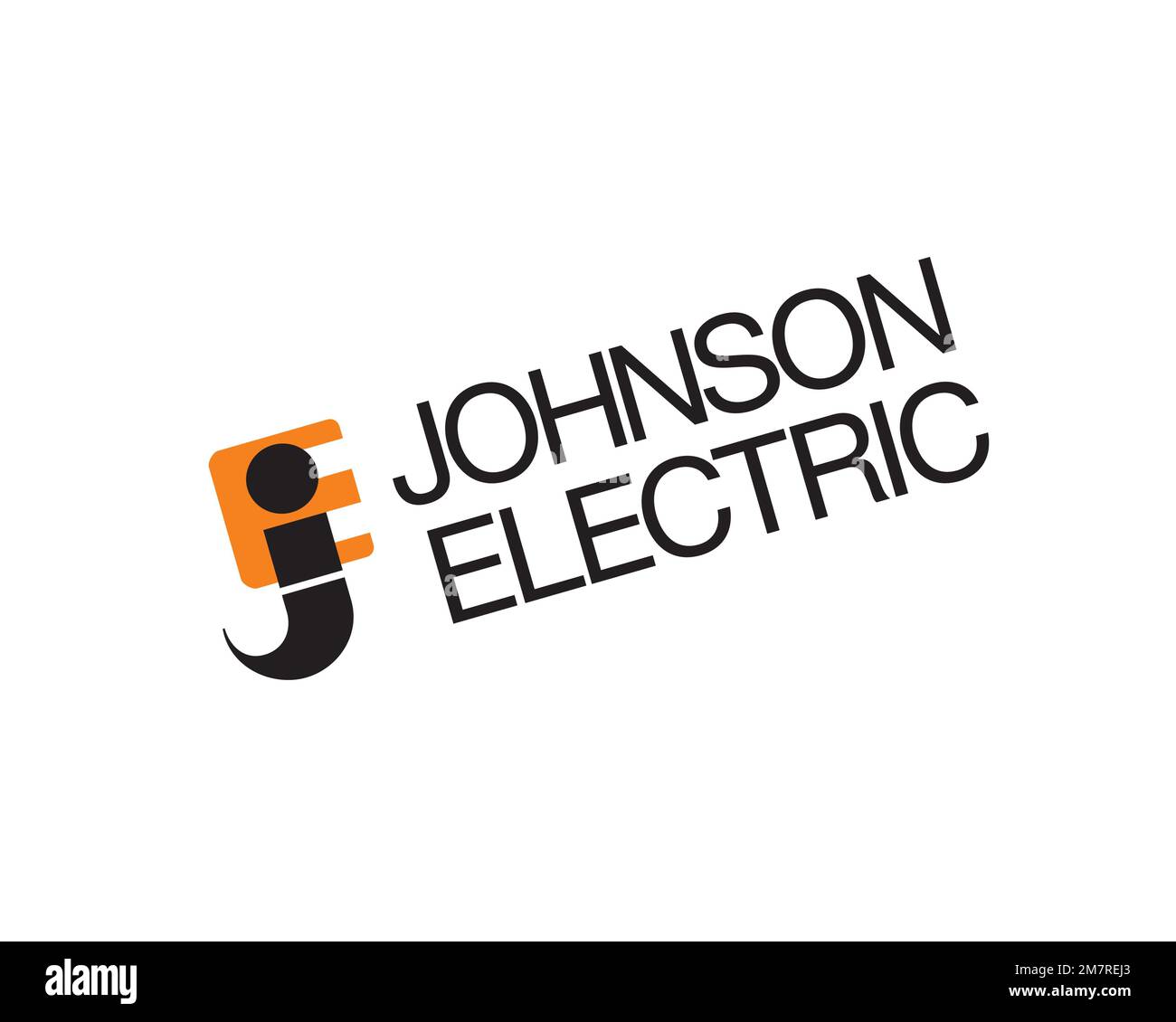Johnson Electric, rotated logo, white background Stock Photo Alamy