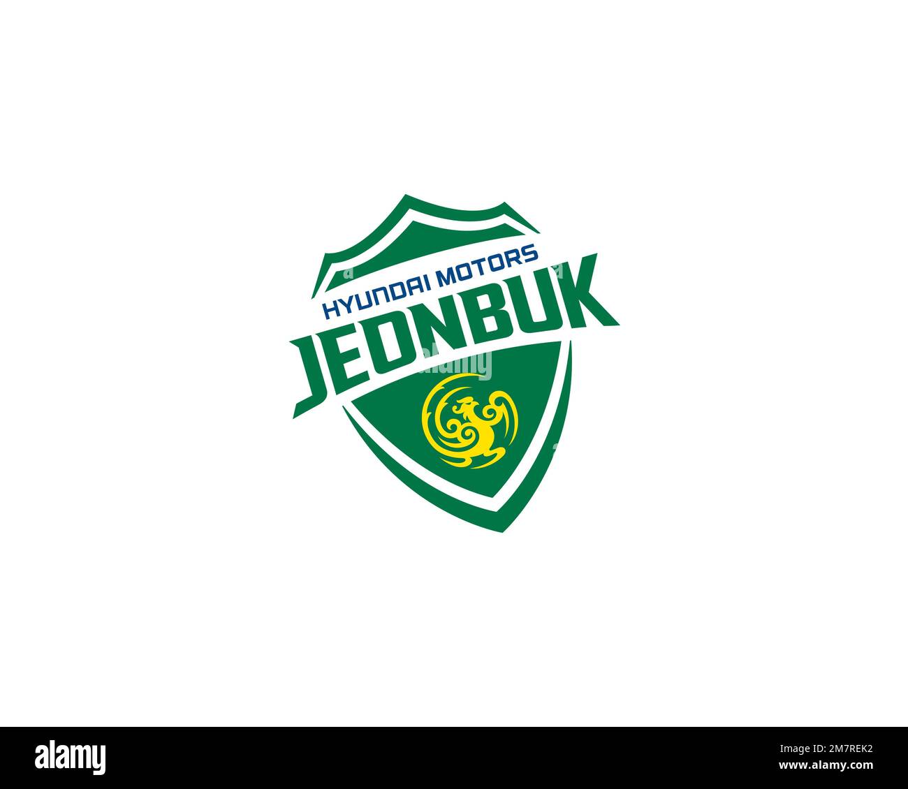 Jeonbuk Hyundai Motors FC, Rotated Logo, White Background Stock Photo