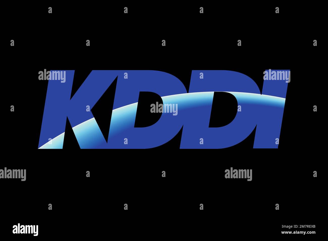 KDDI India Private Limited, Logo, Black background Stock Photo