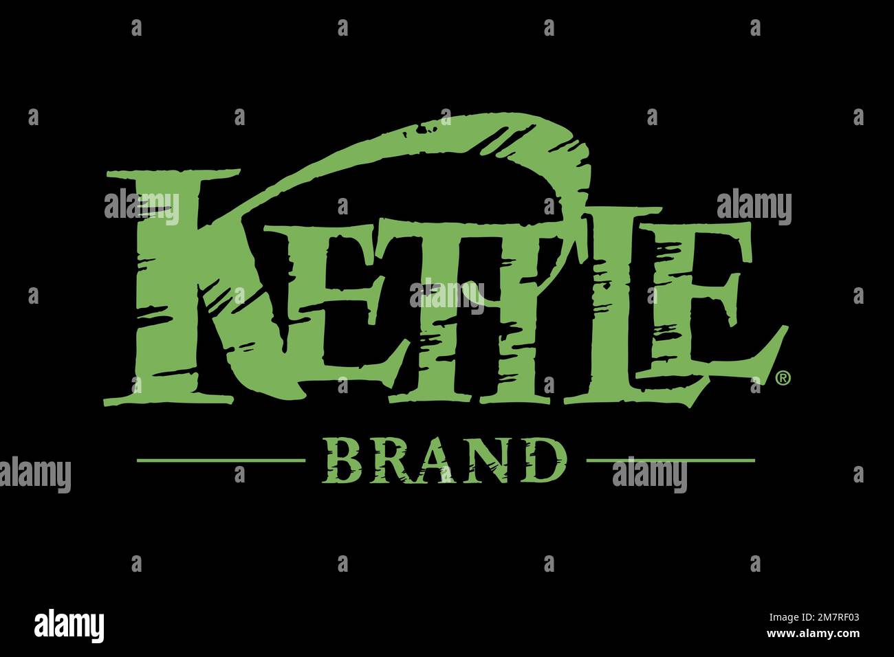 Kettle Foods, Logo, Black background Stock Photo Alamy