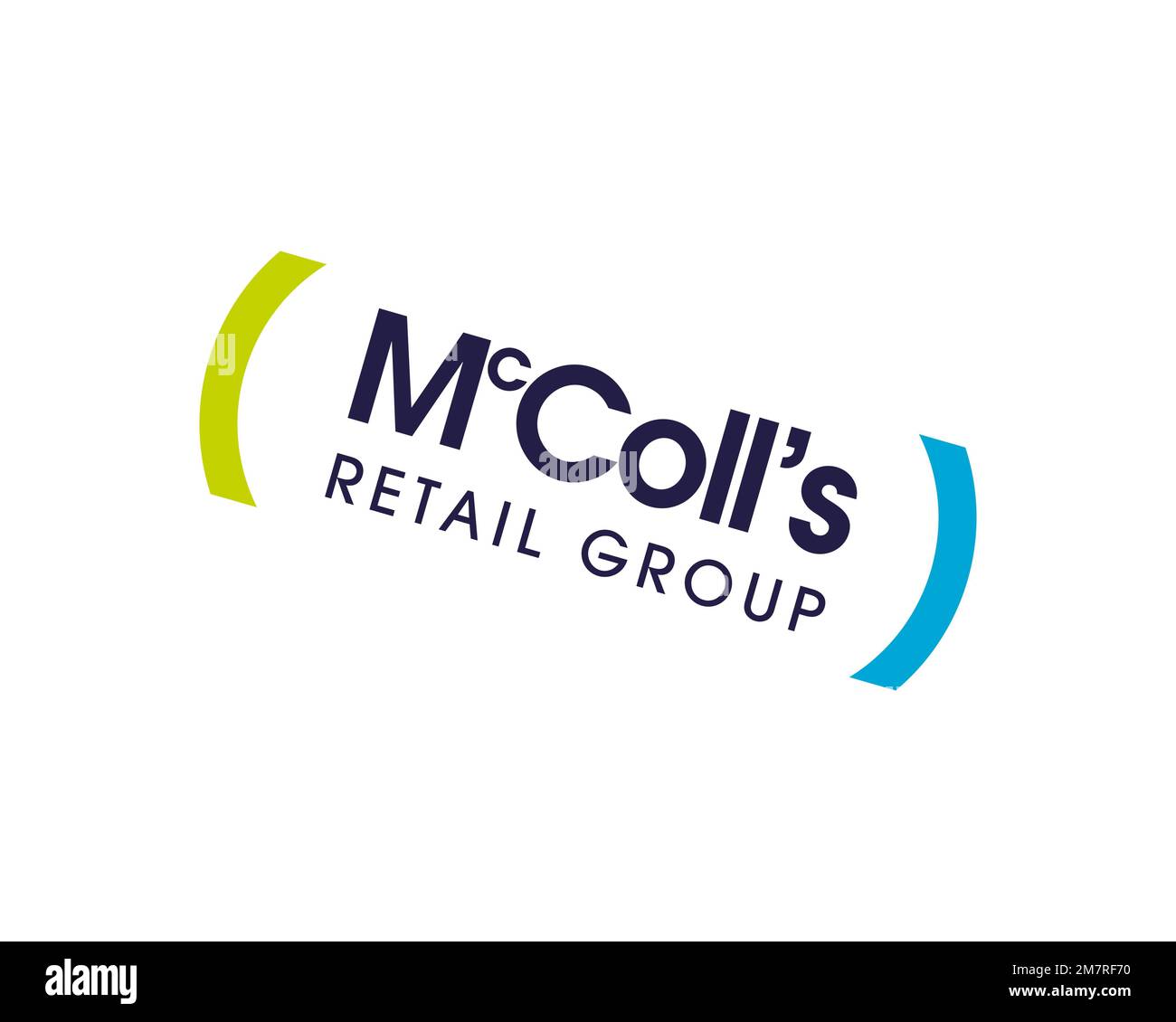 McColl's, rotated logo, white background B Stock Photo Alamy