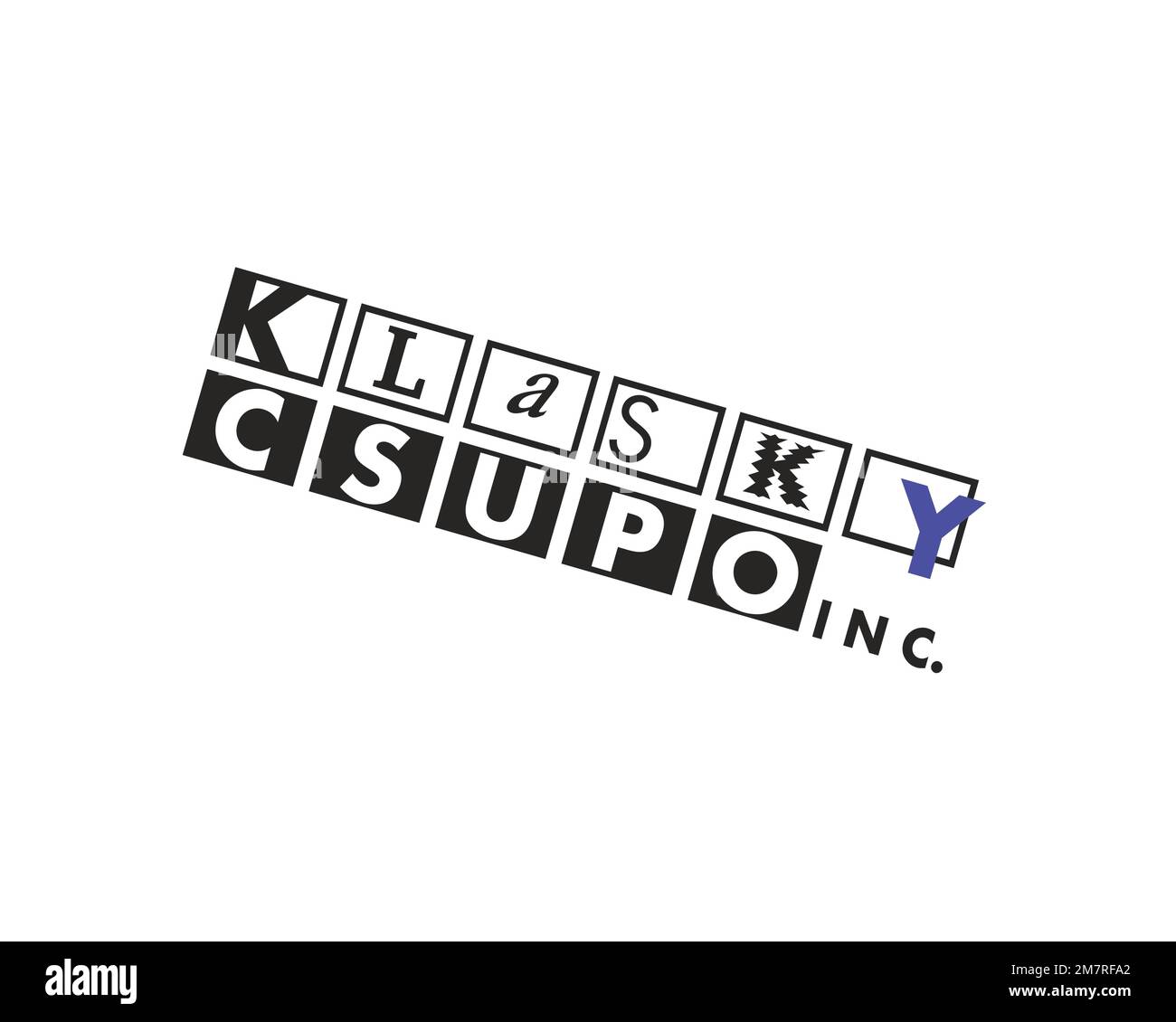 Klasky Csupo, rotated logo, white background B Stock Photo - Alamy