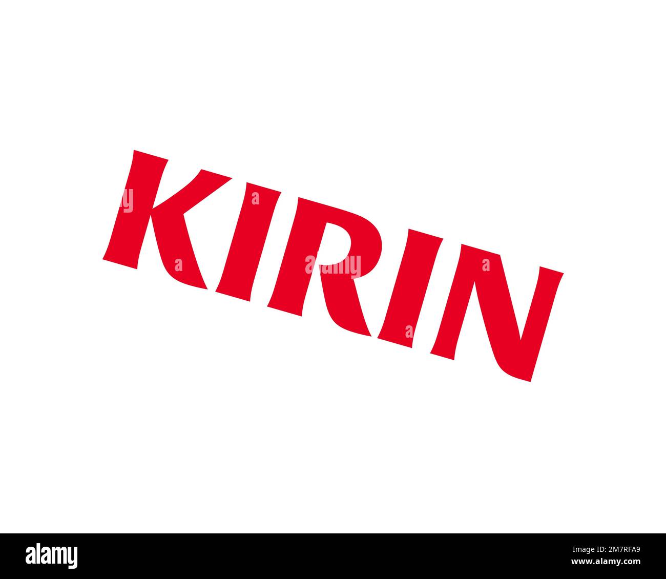 Kirin Company, Rotated Logo, White Background B Stock Photo