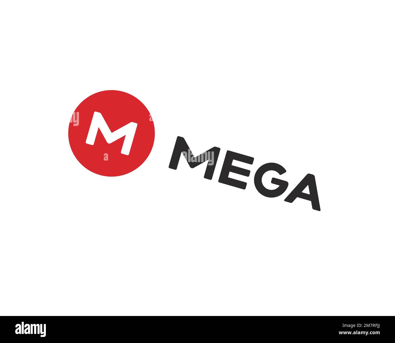 Mega service, rotated logo, white background B Stock Photo - Alamy