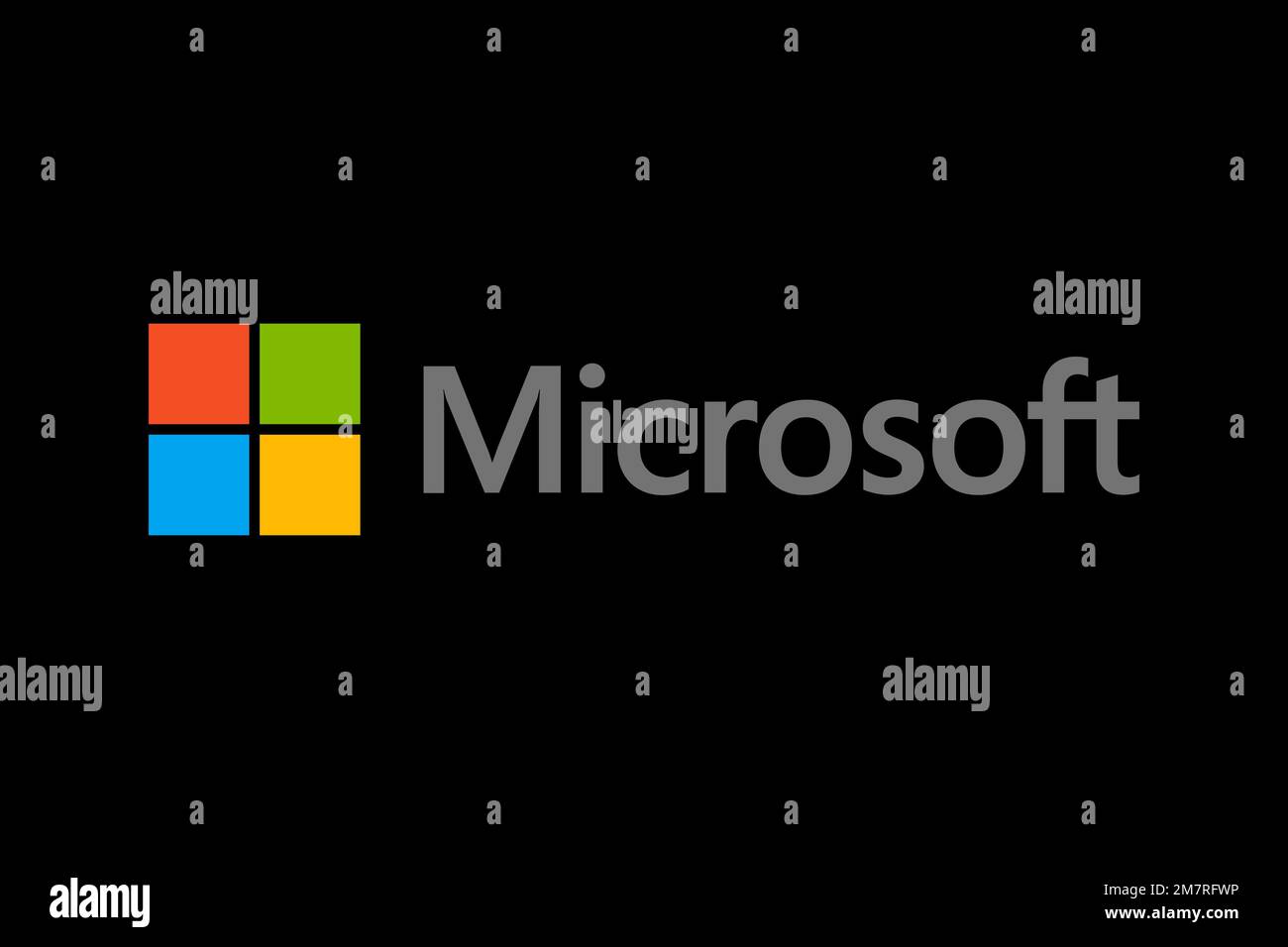 Microsoft, Logo, Black background Stock Photo - Alamy