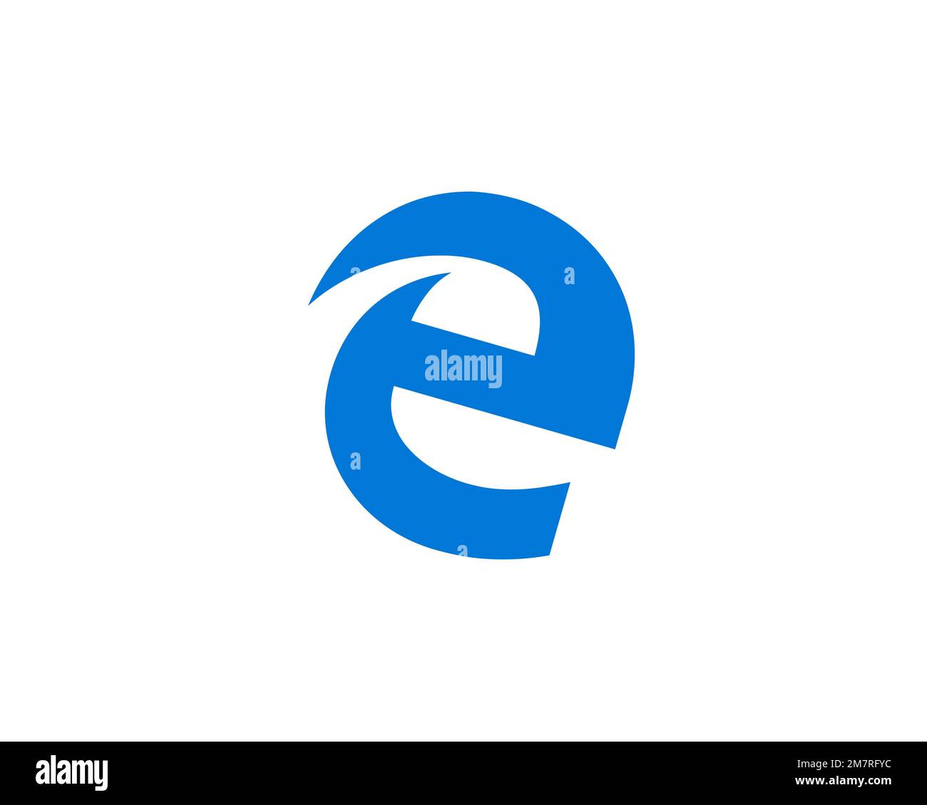 Microsoft Edge, rotated logo, white background B Stock Photo Alamy