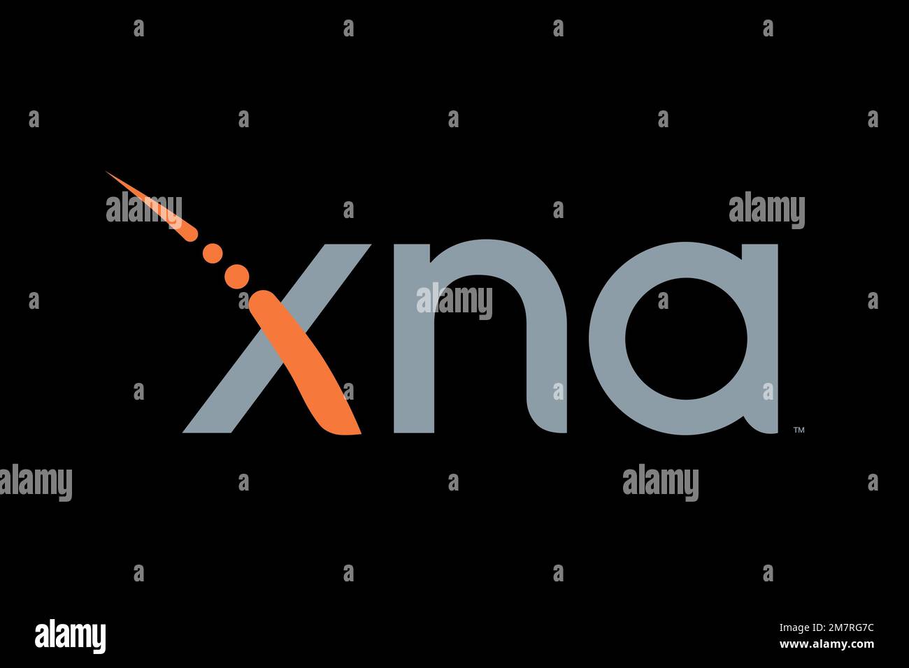 Microsoft xna logo black background stock photo alamy