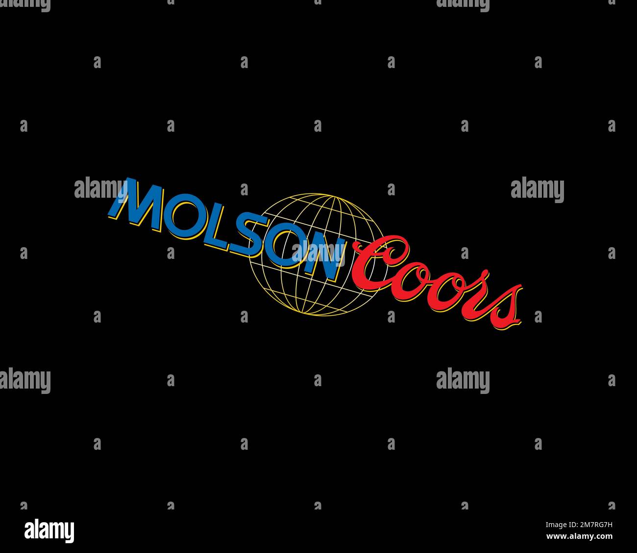 Molson Coors Brewing Company, Rotated Logo, Black Background B Stock