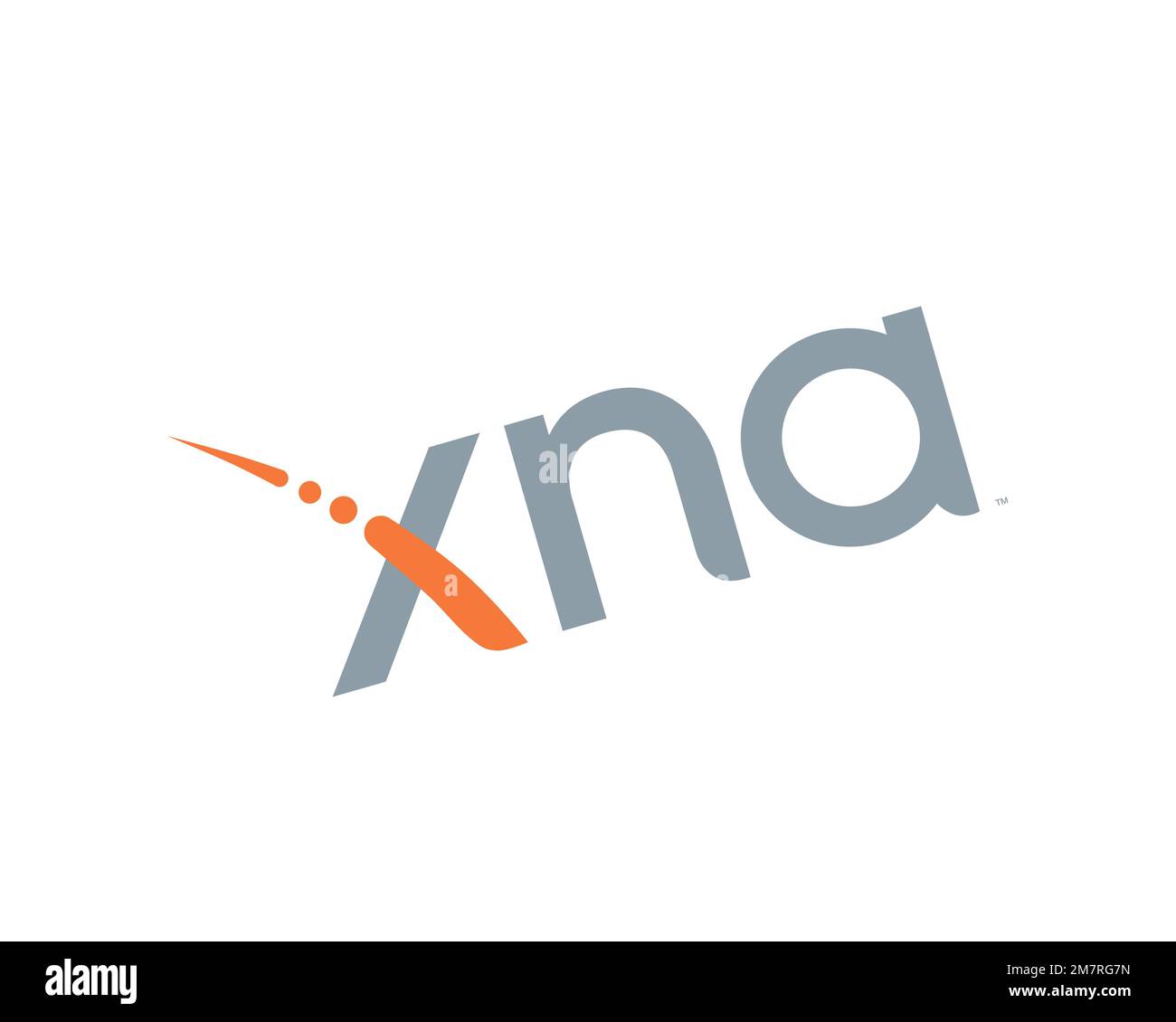 Microsoft xna rotated logo white background stock photo alamy
