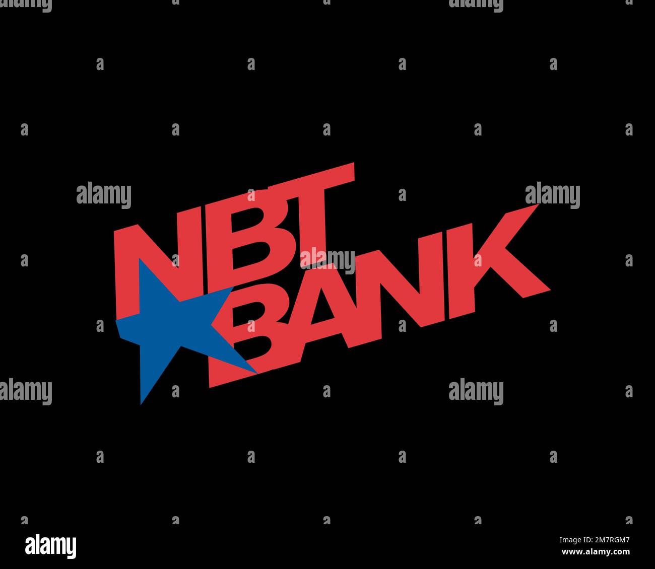 NBT Bank, Rotated Logo, Black Background Stock Photo Alamy