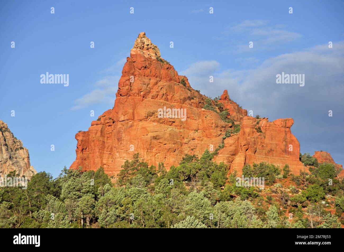 Morning Glory Spire sandstone peak near Sedona Arizona Stock Photo