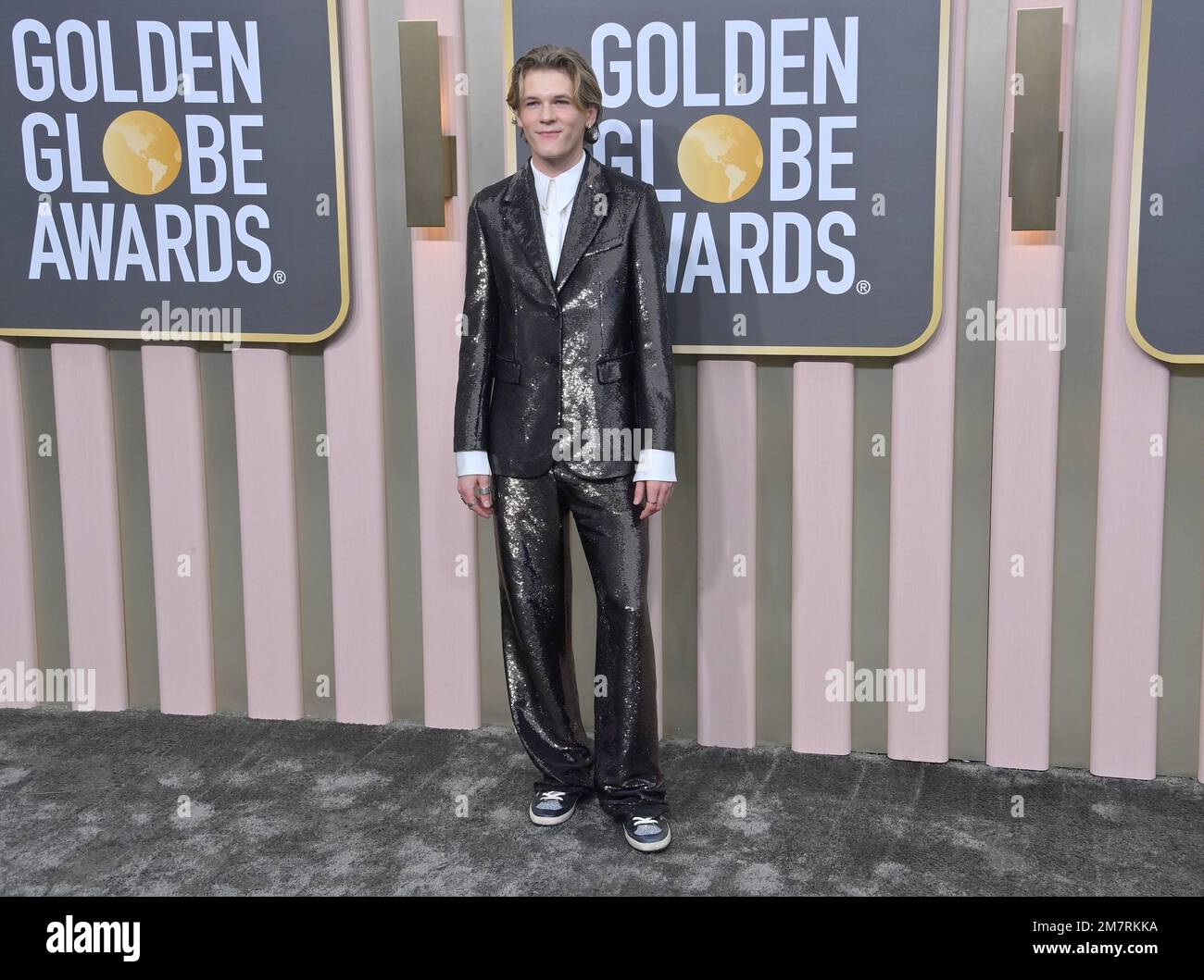 Beverly Hills, United States. 10th Jan, 2023. Davis Burleson arrives for the 80th annual Golden Globe Awards at the Beverly Hilton in Beverly Hills, California on Tuesday, January 10, 2023. Photo by Jim Ruymen/UPI Credit: UPI/Alamy Live News Stock Photo