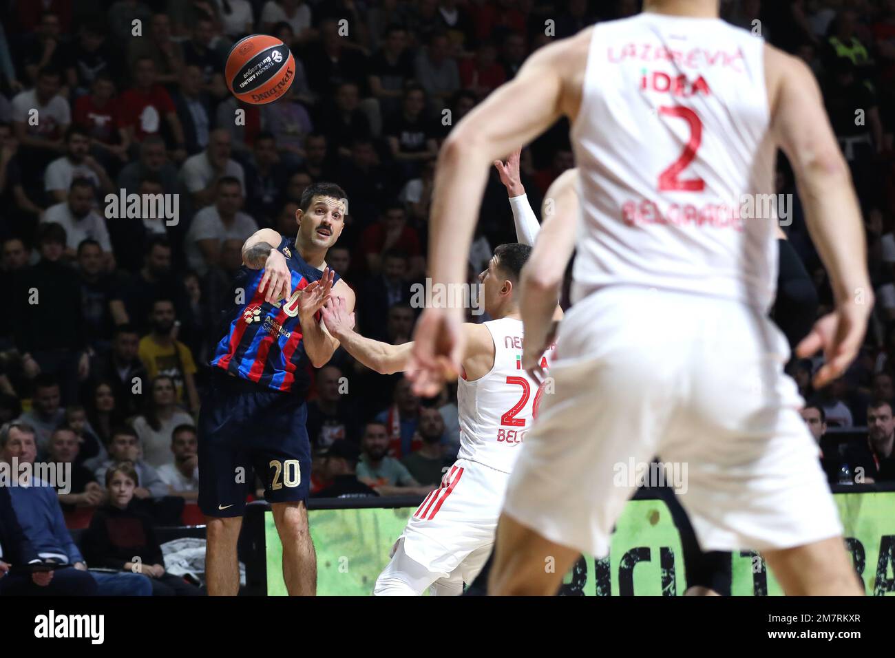 Belgrade, Serbia, 30 December 2022. Nicolas Laprovittola of FC Barcelona in action during the 2022/2023 Turkish Airlines EuroLeague match between Crvena Zvezda mts Belgrade and FC Barcelona at Stark Arena in Belgrade, Serbia. December 30, 2022. Credit: Nikola Krstic/Alamy Stock Photo