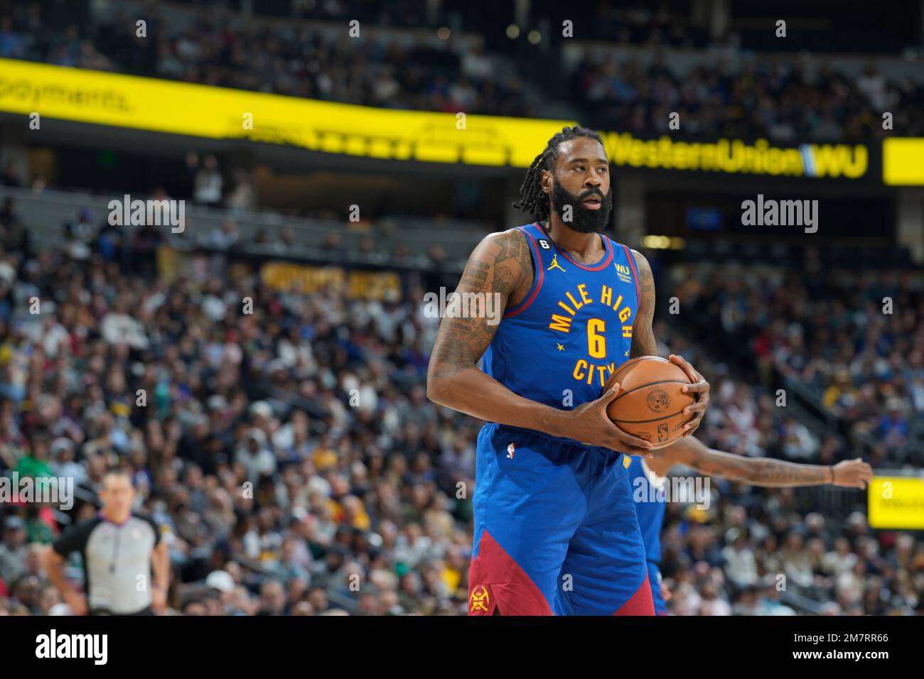 Denver Nuggets center DeAndre Jordan (6) in the second half of an NBA