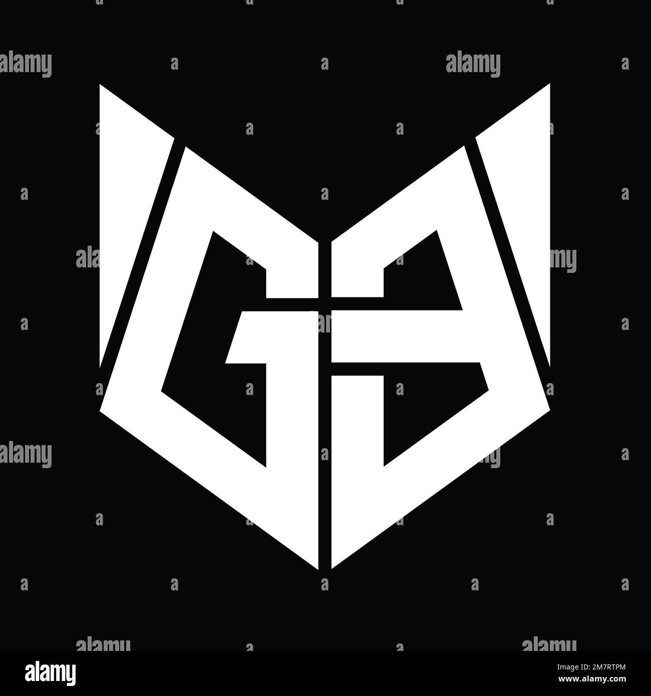 GE Logo monogram with hexagon slice shape design template Stock Photo ...