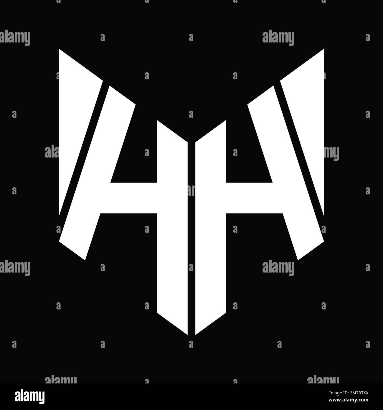 HH Logo monogram with hexagon slice shape design template Stock Photo ...