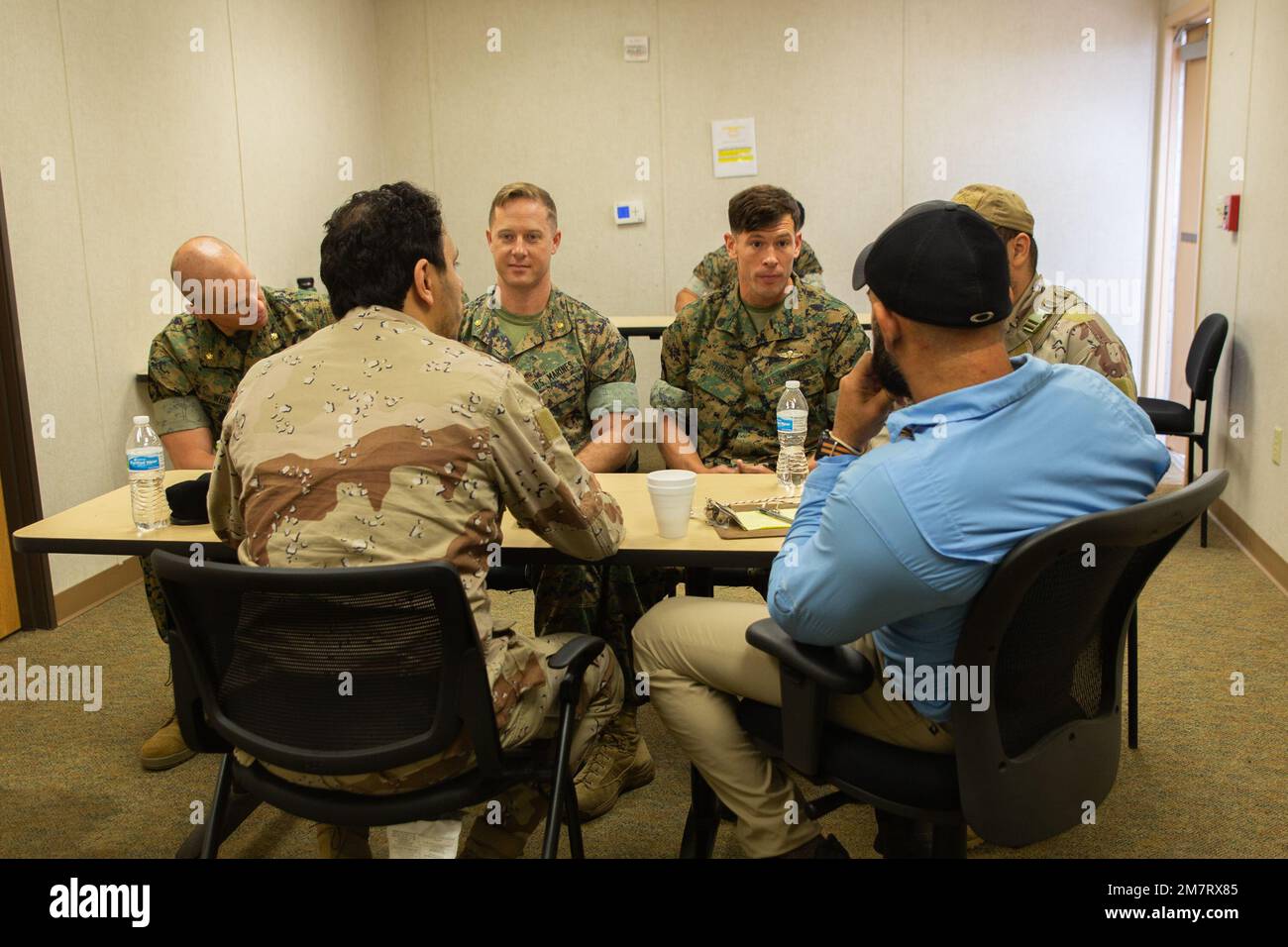 United States Marine Corps Major Scott A. Whipple, left, an assault