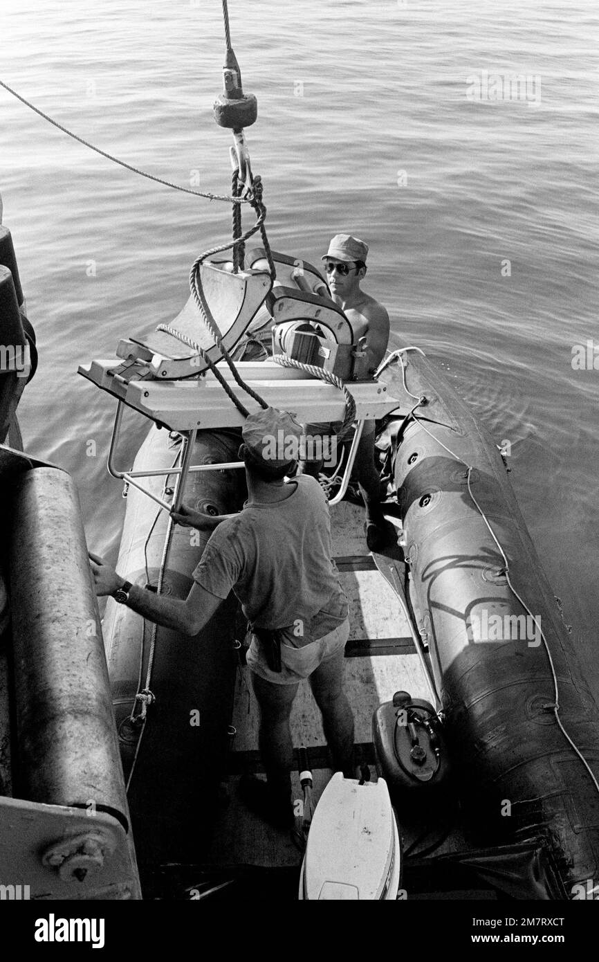 Inflatable Raft Explosive Members from Explosive Ordnance Disposal Team Two, Detachment 40 (EOD-2 ...