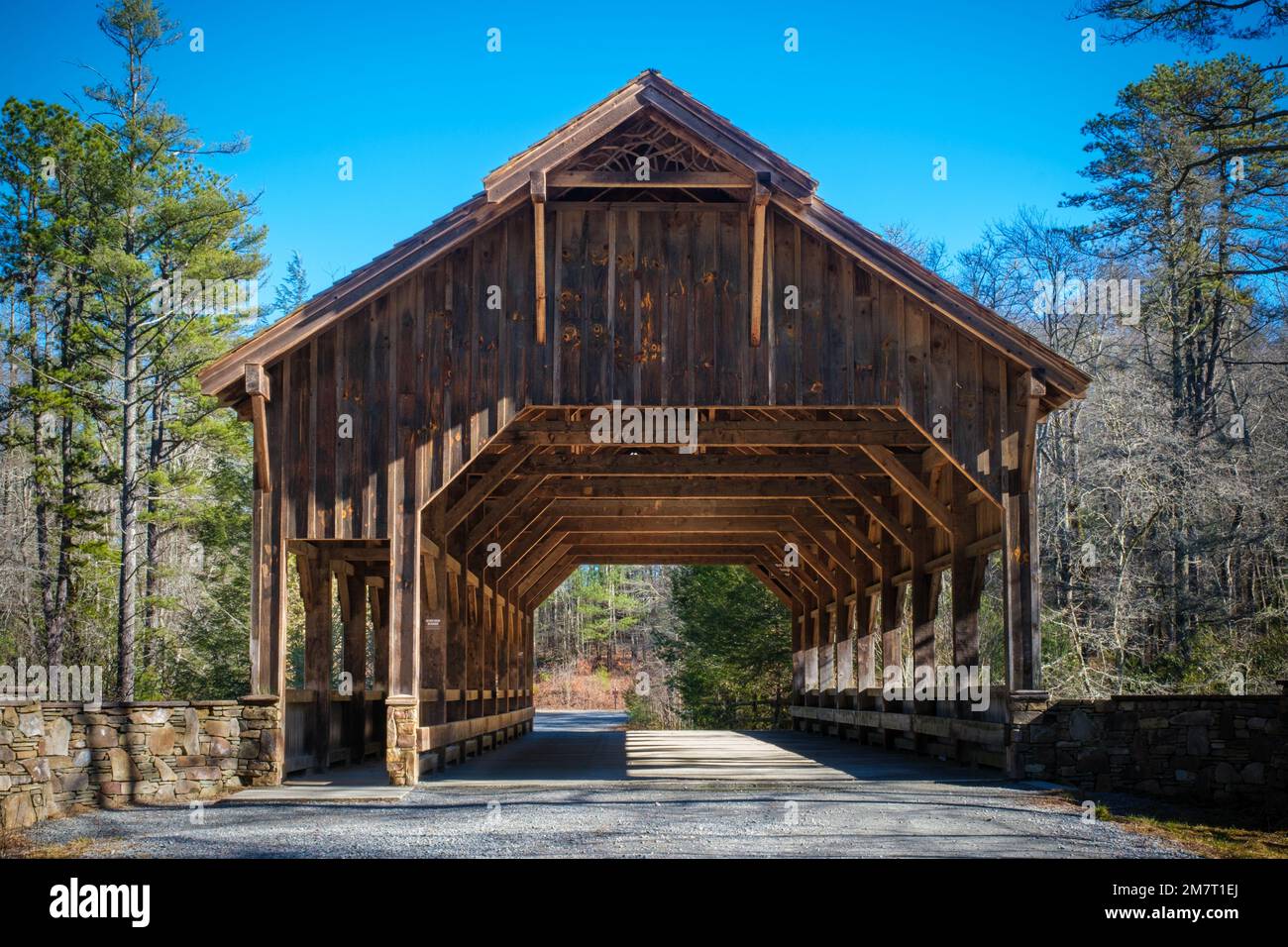 Covered Bridge in DuPont State Recreational Forest in North Carolina