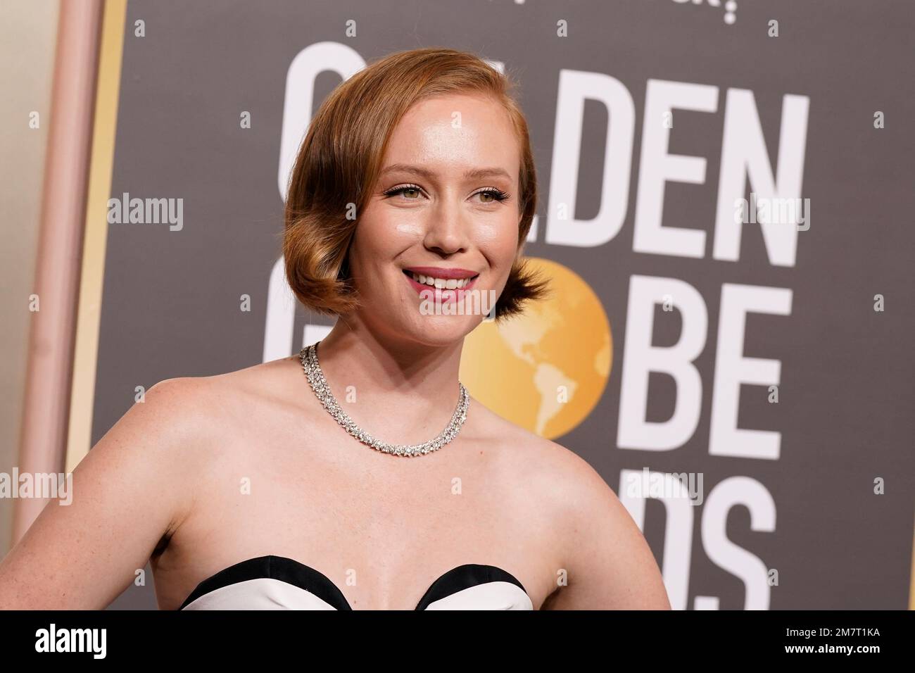 Hannah Einbinder arrives at the 80th annual Golden Globe Awards at the