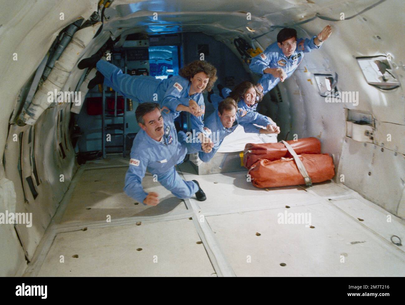 Payload specialists training in freefall Stock Photo - Alamy