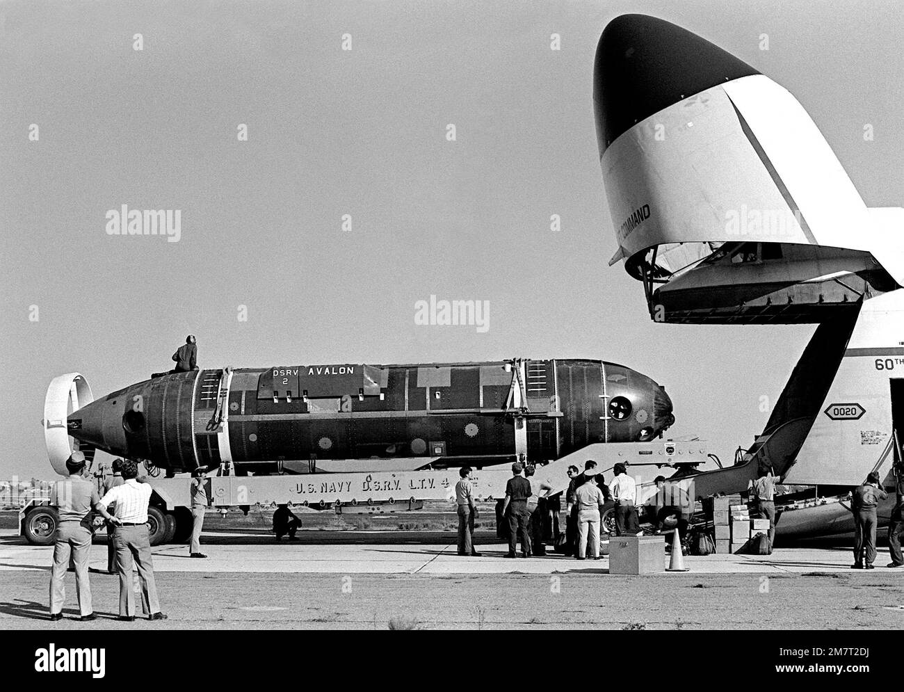 A starboard beam view of the deep submergence rescue vehicle AVALON