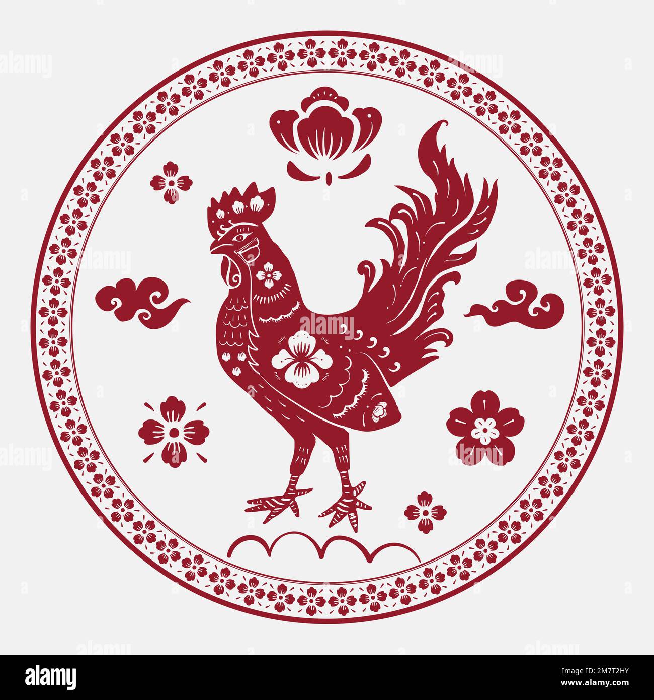 Chinese horoscope rooster Stock Vector Images Alamy