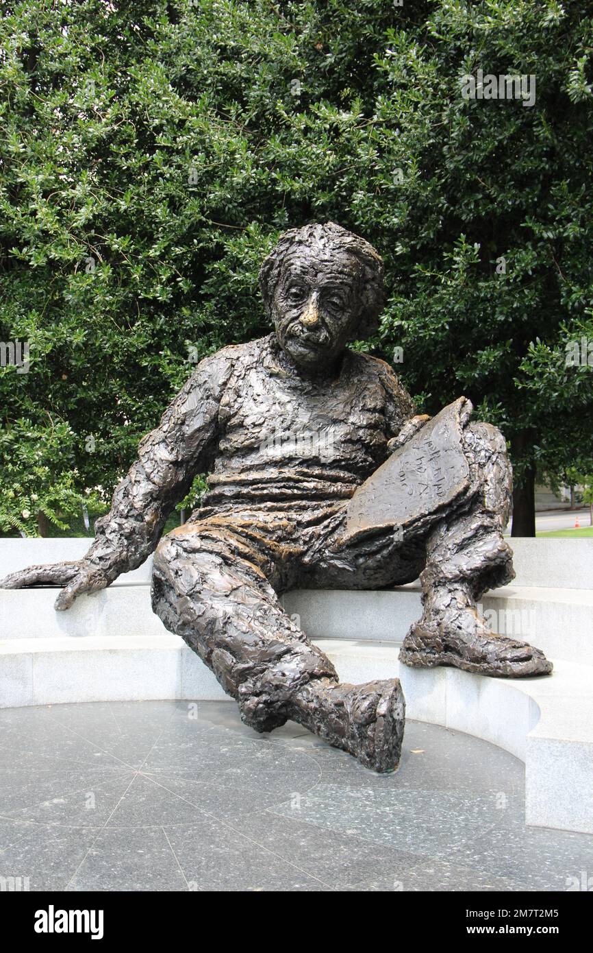 Albert Einstein Memorial Statue National Academy of Sciences Washington DC Stock Photo