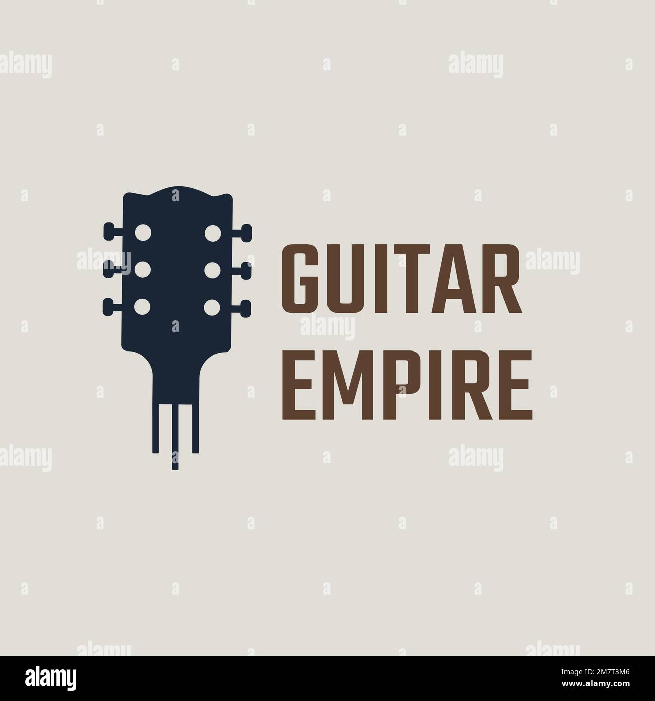 Guitar logo vector minimal design with edit text Stock Vector Image & Art Alamy