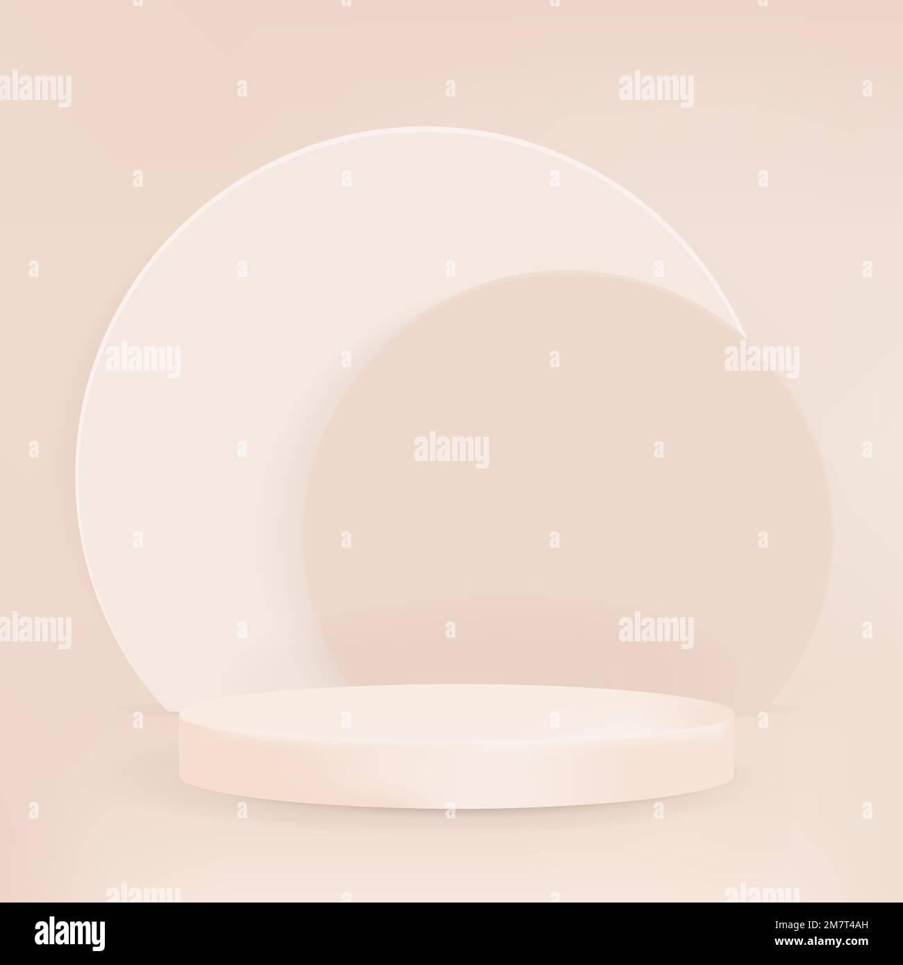Display podium 3D rendering vector minimal pastel product backdrop Stock Vector