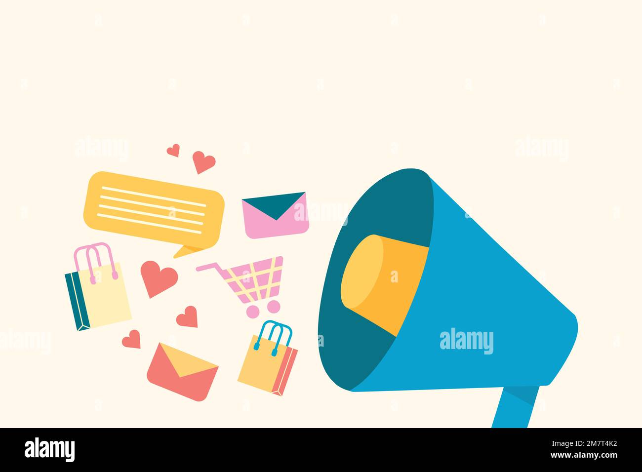 Online shopping background vector in flat style Stock Vector