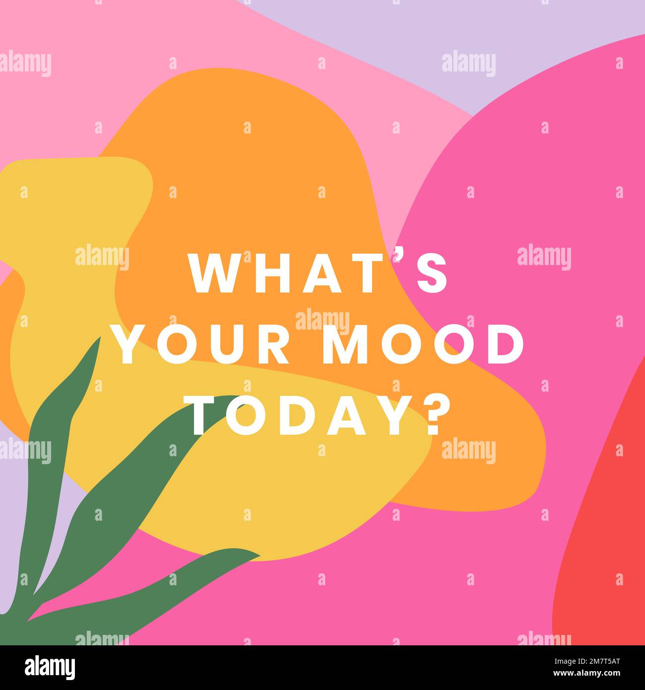Colorful social media template vector with positive quote set Stock Vector