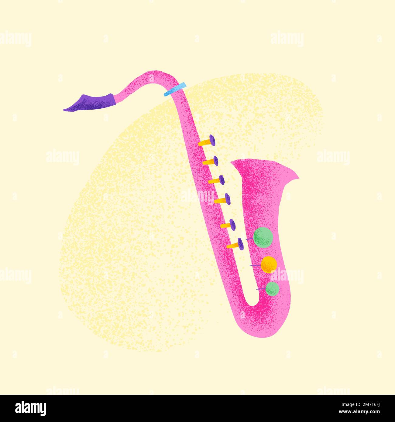 Pink saxophone sticker vector musical instrument illustration Stock Vector Image & Art Alamy