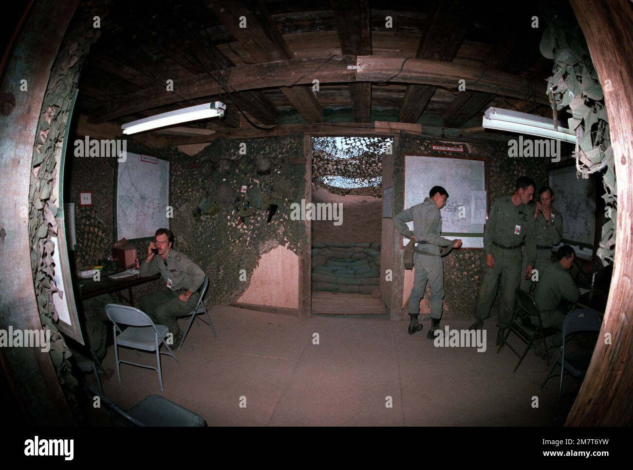 The interior of the underground Tactical Operations Center being used ...
