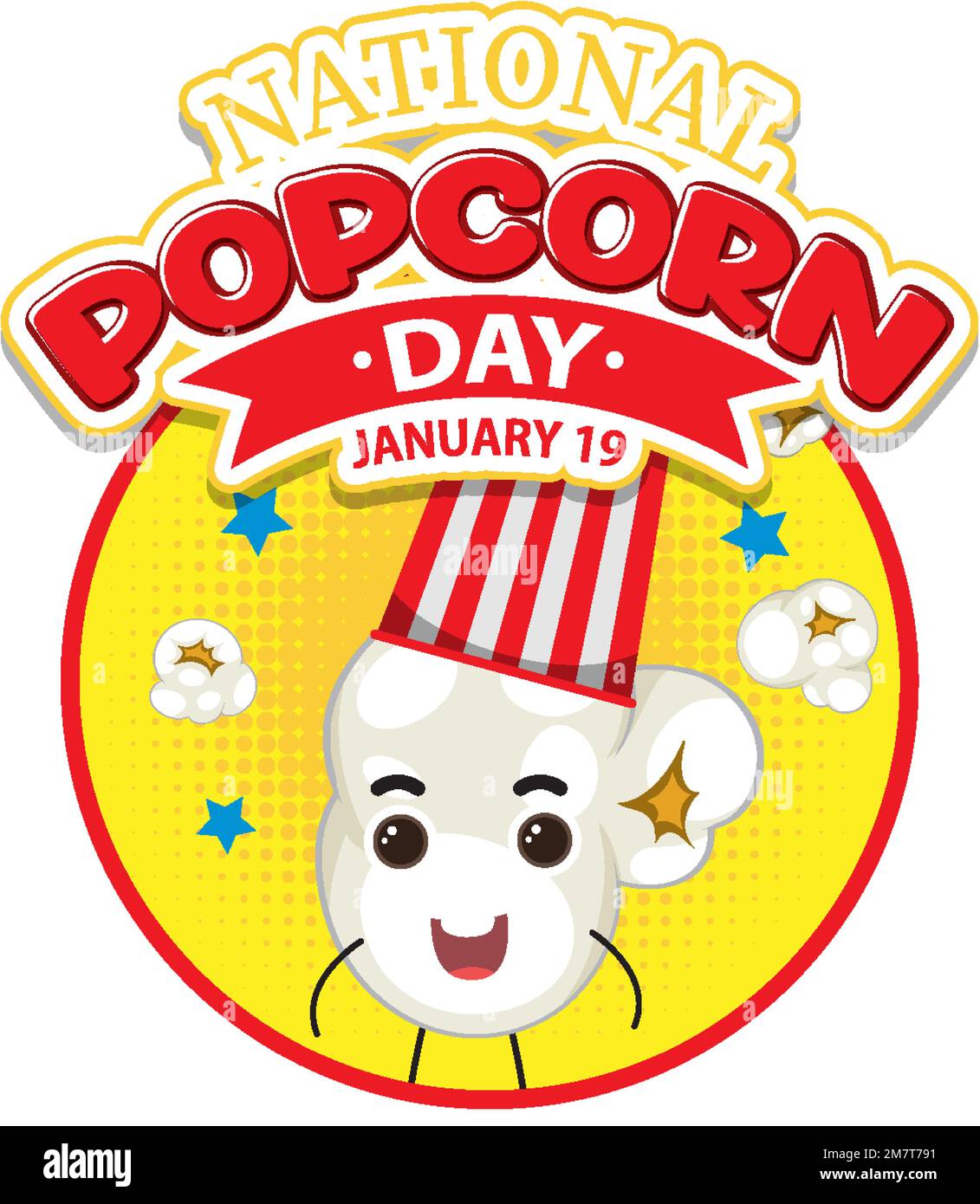 National Popcorn Day Banner Design illustration Stock Vector Image