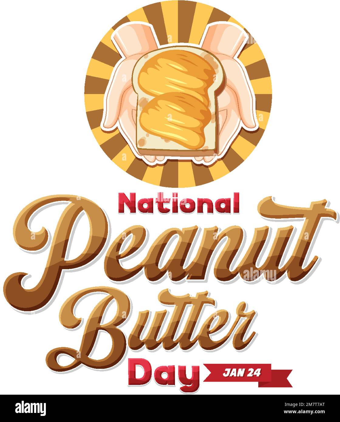 National Peanut Butter Day Banner Design illustration Stock Vector