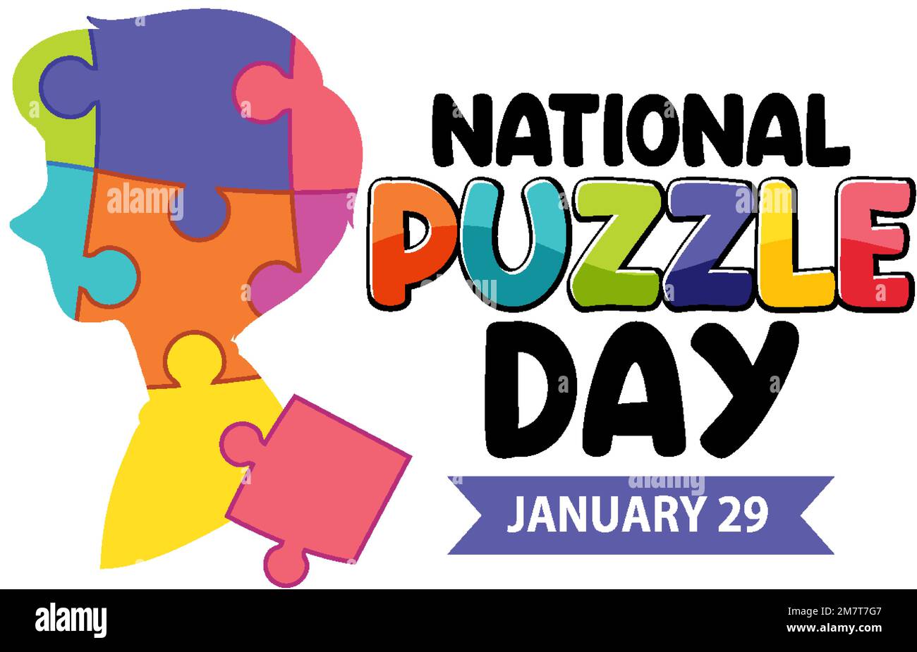 National puzzle day banner illustration Stock Vector Image & Art Alamy